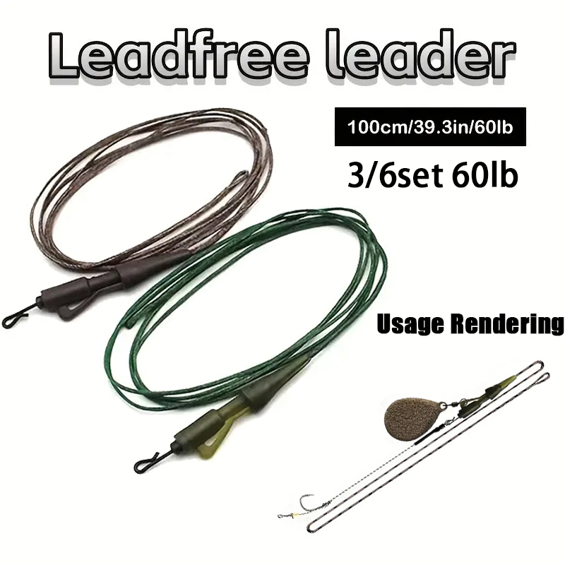 Monofilament Line - 3/6pc carpa linha de pesca pronto
